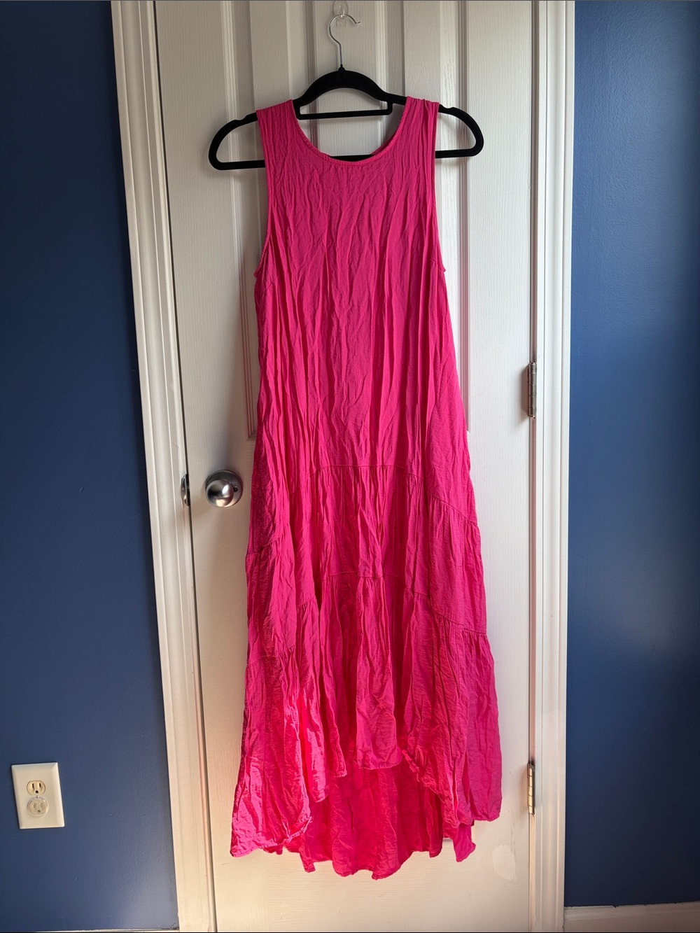 Anthropologie Maeve Marlene Tiered Midi Maxi Dress Pink Size M